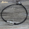 Anslow Brand Sell Punk Rock Style Personality Style Jewelry Short Leather Choker Necklace Christmas Gift LOW0062AN
