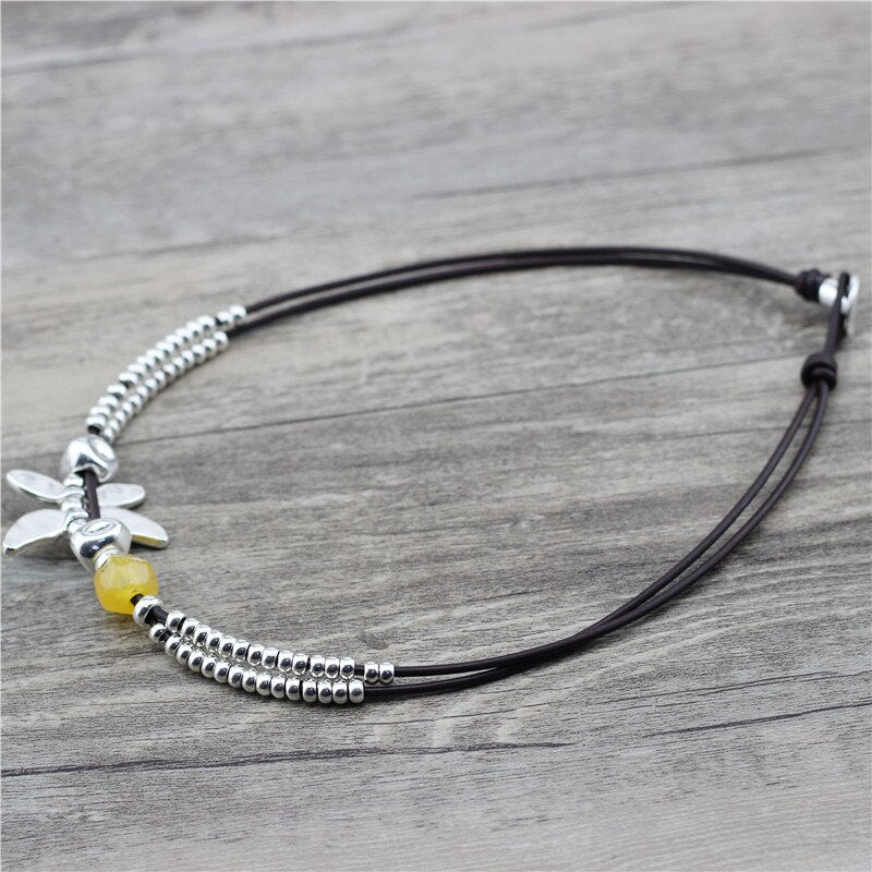 Anslow Brand Creative Design  Charms Choker Dragonfly Statement Necklace For Women Female Mothers' Day Gift LOW0020AN