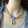 Anslow Creative Designer Ocean Sea Shell Starfish Statement Collar Female Necklace Irregular Beads Handmade Pendant LOW0037AN