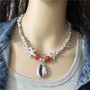 Anslow Creative Designer Ocean Sea Shell Starfish Statement Collar Female Necklace Irregular Beads Handmade Pendant LOW0037AN
