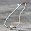 Anslow Handmade DIY Beads Charm Wrap Moon Shape Imitational Pearls Women Party Necklace Jewelry LOW0047AN