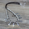 Anslow Jewelry  Items Antique Silver Plated Leaves Beads Handmade DIY Chokers Collar Necklace Gift  LOW0059AN