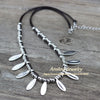 Anslow Jewelry  Items Antique Silver Plated Leaves Beads Handmade DIY Chokers Collar Necklace Gift  LOW0059AN