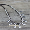 Anslow Jewelry  Items Antique Silver Plated Leaves Beads Handmade DIY Chokers Collar Necklace Gift  LOW0059AN