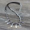 Anslow Jewelry  Items Antique Silver Plated Leaves Beads Handmade DIY Chokers Collar Necklace Gift  LOW0059AN