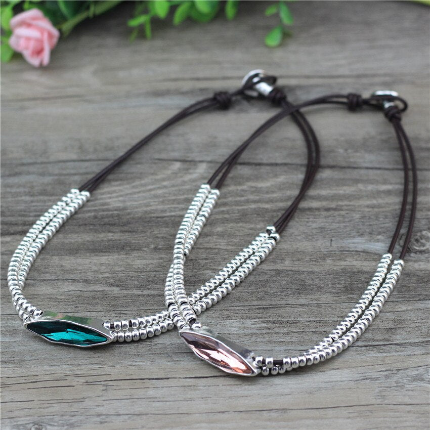 Anslow Jewelry Trendy Vintage Design Beads Statement Necklace For Female Women Party Friend Elegant Lady LOW0108AN