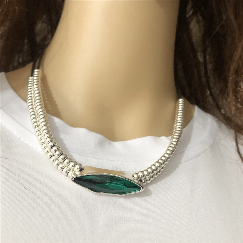 Anslow Jewelry Trendy Vintage Design Beads Statement Necklace For Female Women Party Friend Elegant Lady LOW0108AN