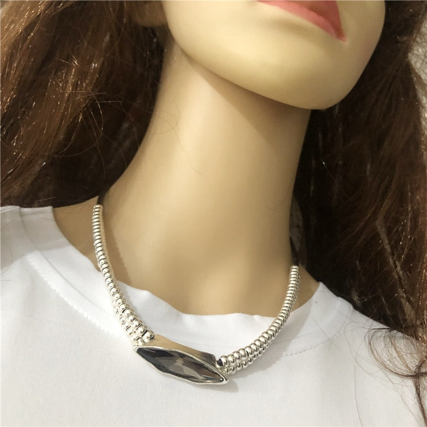 Anslow Jewelry Trendy Vintage Design Beads Statement Necklace For Female Women Party Friend Elegant Lady LOW0108AN