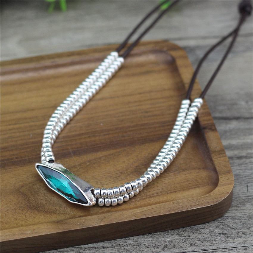 Anslow Jewelry Trendy Vintage Design Beads Statement Necklace For Female Women Party Friend Elegant Lady LOW0108AN