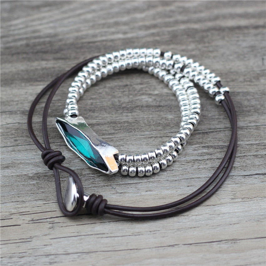 Anslow Jewelry Trendy Vintage Design Beads Statement Necklace For Female Women Party Friend Elegant Lady LOW0108AN