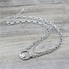 Anslow Jewelry  Brand Round Chain Short Necklace For Women Female Creative Design Handmade DIY Gift  LOW0027AN