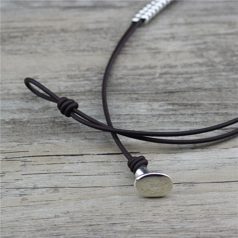 Anslow Original Design Vintage Couples Zinc Alloy Glass Beads Statement Collar Necklace For Women Charms Jewelry LOW0017AN