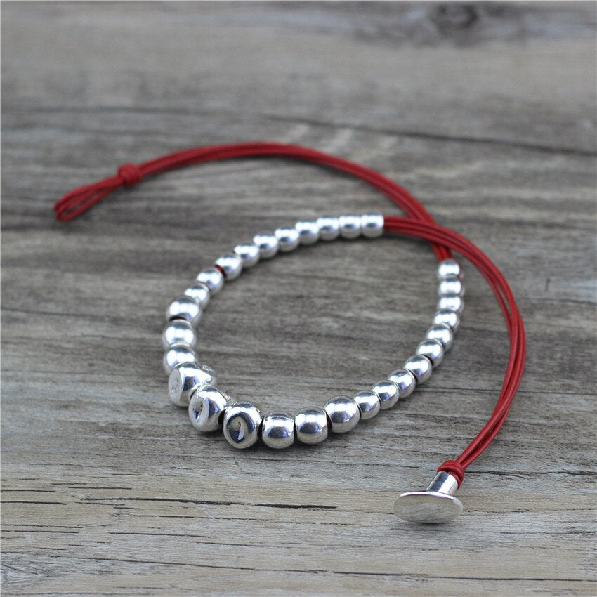 Anslow  Handamde DIY Beads Vintage Retro Leather Choker Necklace For Women Female Original Design Gift  LOW0112AN