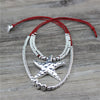 Anslow Women's Leather Large Starfish Pendant Necklaces Neck Chokers Jewelry Handamde Beads Charms Accessory LOW0109AN