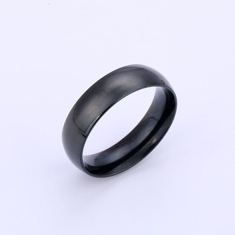 Anti-allergy Smooth Simple Wedding Couples Rings For Man Or Woman Stainless Steel Silver Rings Women Wedding Rings Wholesale