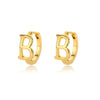 Anting-Anting Lingkaran Huruf Inisial Kecil untuk Wanita Anting-Anting Alfabet Warna Emas Baja Tahan Karat Hadiah Perhiasan Pasangan Pernikahan Tren 2023