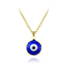 Antique 25MM 30MM 35MM Deep Sea Blue Evil Eye Pendant Necklace Turkish Blue Eye Choker Glass Eye Leather Rope Chain Jewelry Gift