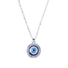 Antique 25MM 30MM 35MM Deep Sea Blue Evil Eye Pendant Necklace Turkish Blue Eye Choker Glass Eye Leather Rope Chain Jewelry Gift