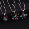 Antique Colorful Cool Know Butterfly Spider Necklace Niche Design Popular Personality Animal Pendant Necklace