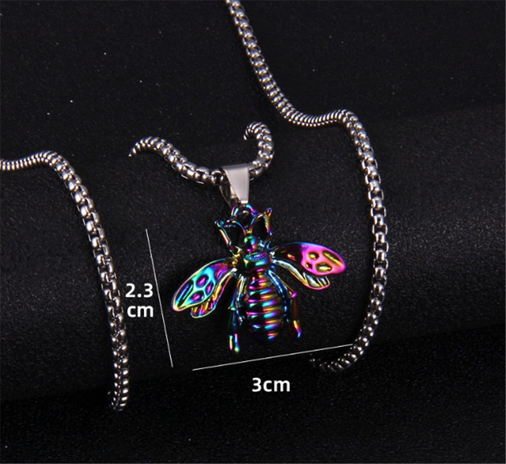 Antique Colorful Cool Know Butterfly Spider Necklace Niche Design Popular Personality Animal Pendant Necklace