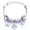 Antique Original Heart-Shaped buena suehe Charm Bracelets For Women Glass Beads Brand Bracelet & Bangle DIY Jewelry Gifts