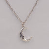 Antique Silver Color Sun Moon Pendants & Necklaces Lovers Retro Short Chain Choker Necklace Friends Women Jewelry A754