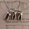 Antique Silver Color Tooth Pendant Necklace Fairy Necklace for Girls Women
