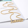 Any Name Custom Necklace For Women Cuban Chain Iced Out Zirconia Necklace Personalized Stainless Steel Jewelry Mother's Day Gift
