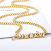 Any Name Custom Necklace For Women Cuban Chain Iced Out Zirconia Necklace Personalized Stainless Steel Jewelry Mother's Day Gift