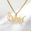 Any Name Custom Necklace For Women Cuban Chain Iced Out Zirconia Necklace Personalized Stainless Steel Jewelry Mother's Day Gift