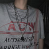 Aomu - men's and women's long chain nelace with metal pendant, 3-piece set, long chain hip-hop, jewelry gifts, punk cross