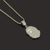 Ape Zircon Pendant Necklace Gothic Hip Hop Spirit Titanium Stainless Steel Chain Necklace Neck Chain Men's Jewelry Year Gift