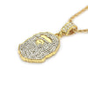 Ape Zircon Pendant Necklace Gothic Hip Hop Spirit Titanium Stainless Steel Chain Necklace Neck Chain Men's Jewelry Year Gift