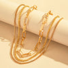 Aprilwell 3 PCs Punk Choker Necklaces Set For Women Aesthetic Gold Link Chain 2021 Y2k Charm Jewelry Gift For Girl Friend
