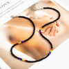 Aprilwell One Piece Beads Necklace for Women Aesthetic Choker Trendy LGBT Rainbow Chain Kpop 2021 Jewelry Friends Gift