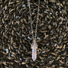 Aqua Aura Mystic Quartz Point Necklace  Sky Blue Crystal Necklace  Aqua Rainbow Crystal Quartz Necklace