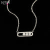Arab Style Crystal Bead Pendant Necklaces For Women Dainty Stainless Steel Gold 3 Dot On Oval Necklace Wedding Bff Jewelry Colar