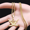 Arabic Retro Imam Ali Sword Muslim Islam Knife Statement Necklace Stainless Steel Necklaces Men Gold ColorJewelry N4517S02