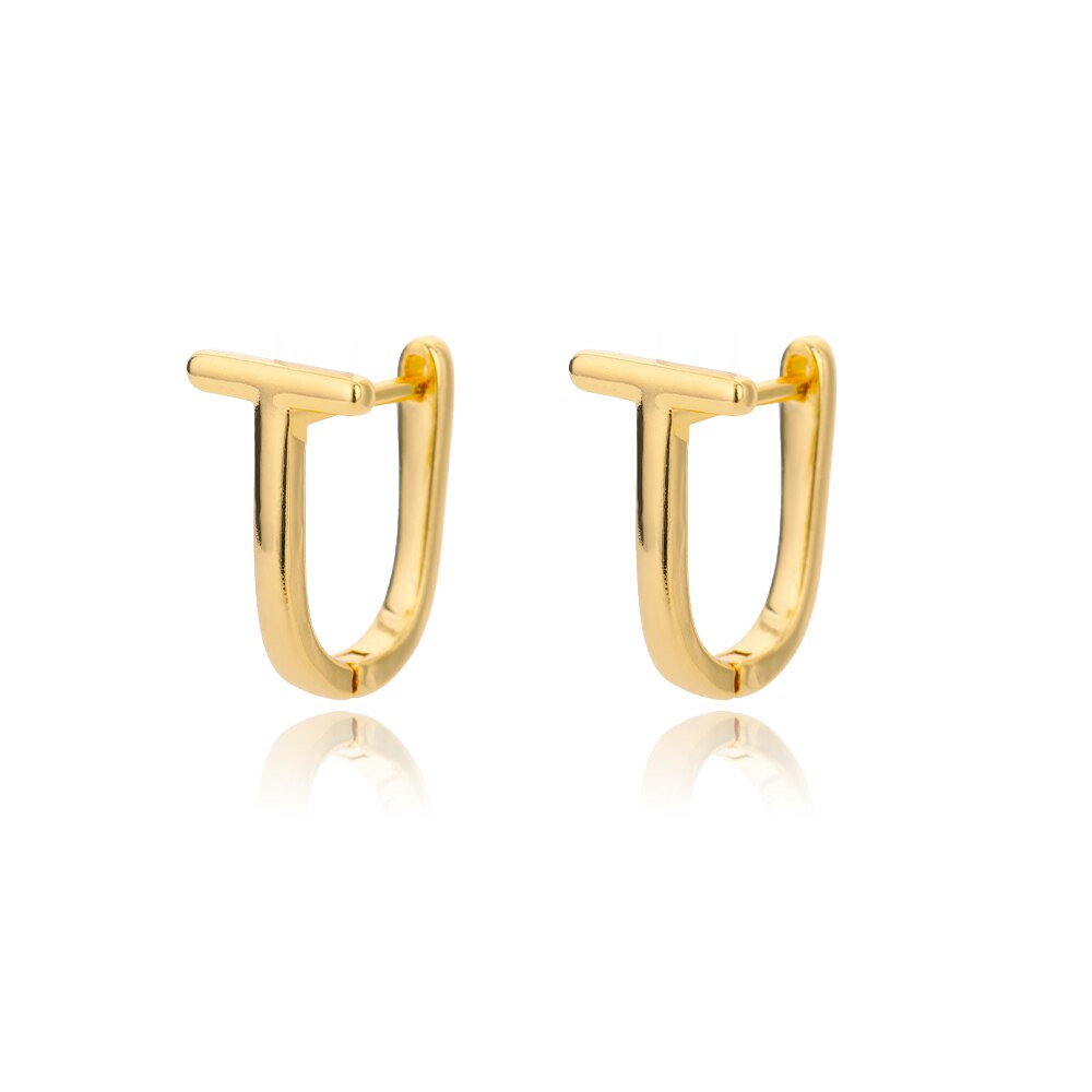 Arc Earrings For Women Stainless Steel Geometric Gold Color Hoop Earring Cute Minimalist Jewelry Couple Gift Bijoux Femme 2023