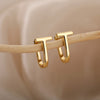 Arc Earrings For Women Stainless Steel Geometric Gold Color Hoop Earring Cute Minimalist Jewelry Couple Gift Bijoux Femme 2023