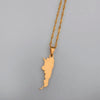 Argentina Map Gold Color Pendant Necklaces Charm Argentine Maps for Women Jewelry Patriotic Gifts  #J0325