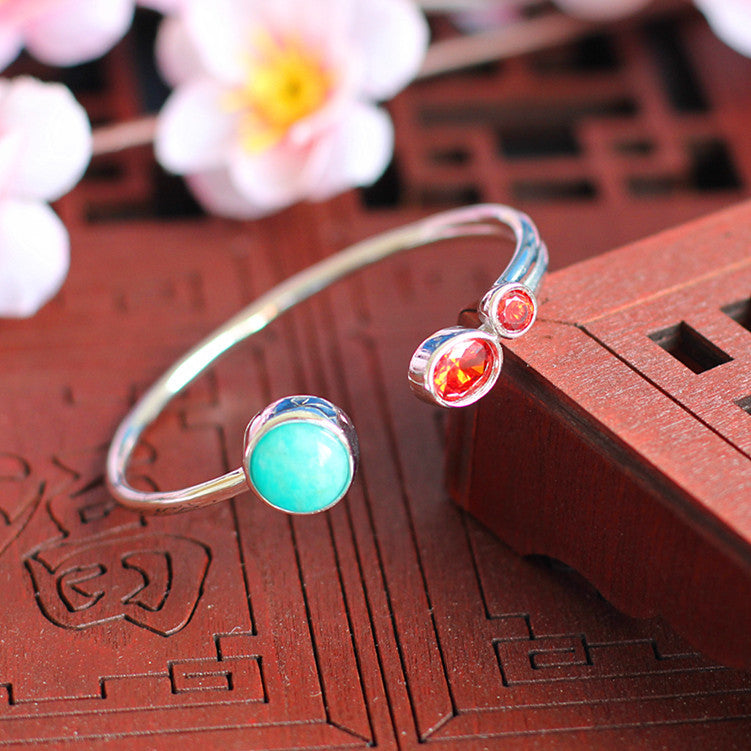 Armbanden Voor Vrouwen Character Product S925 Pure Jewelry Wholesale Fashion Simple Lady Amazonite Bracelet New Products Listed