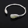 Armbanden Voor Vrouwen Fashion Product S990 Sterling Jewelry Wholesale Fashion Elegant Lady Magnolia Hetian Bracelet, Too