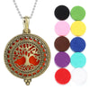 Aromatherapy Jewelry Essential Oil Diffuser Necklace Colorful Pendants Lockets Aroma Diffuser Perfume Necklace Free 10 Pads