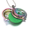 Aromatherapy Jewelry Essential Oil Diffuser Necklace Colorful Pendants Lockets Aroma Diffuser Perfume Necklace Free 10 Pads