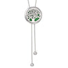 Aromatherapy Necklace Essential Oil Diffuser Jewelry Adjustable Snake Chain Stainless Steel Locket Long Tassel Perfume Necklace