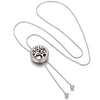 Aromatherapy Necklace Essential Oil Diffuser Jewelry Adjustable Snake Chain Stainless Steel Locket Long Tassel Perfume Necklace