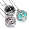 Aromatherapy Necklace Tree of Life Diffuser Jewelry Vintage Open Locket Pendant Essential Oil Perfume Aroma Diffuser Necklace