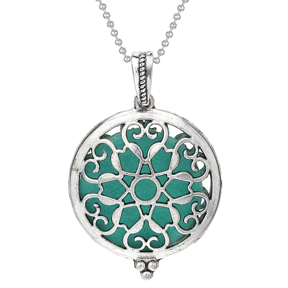 Aromatherapy Necklace Tree of Life Diffuser Jewelry Vintage Open Locket Pendant Essential Oil Perfume Aroma Diffuser Necklace