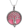 Aromatherapy Necklace Tree of Life Diffuser Jewelry Vintage Open Locket Pendant Essential Oil Perfume Aroma Diffuser Necklace